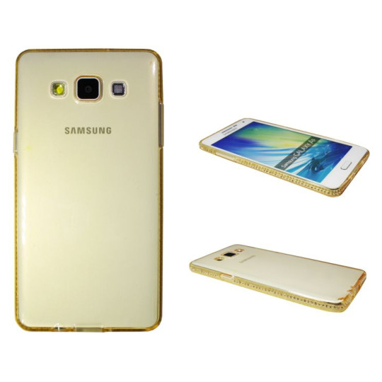 Samsung Galaxy A5 - Gumiran ovitek (TPUD) - rob oranžen