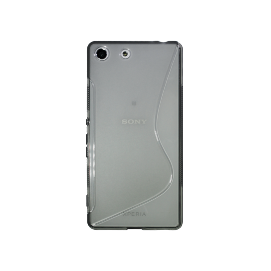 Sony Xperia M5 - Gumiran ovitek (TPU) - sivo-prosojen SLine