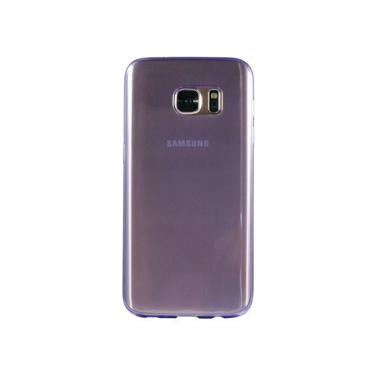 Samsung Galaxy S7 - Gumiran ovitek (TPUA) - vijolično-prosojen