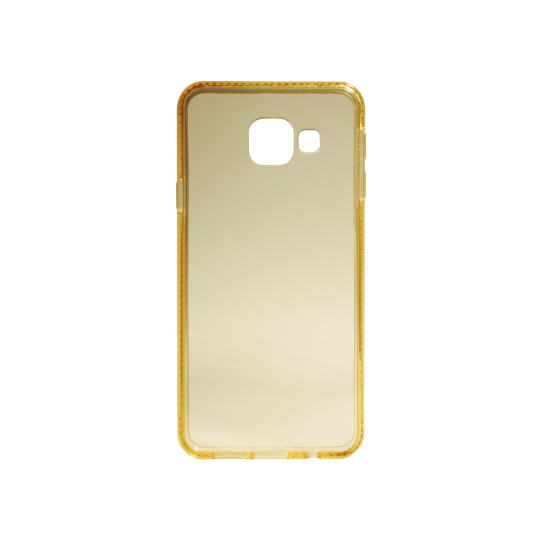 Samsung Galaxy A3 (2016) - Gumiran ovitek (TPUD) - rob oranžen