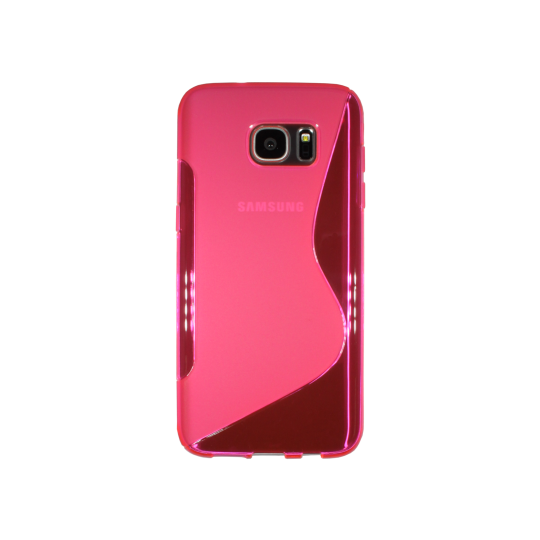 Samsung Galaxy S7 Edge - Gumiran ovitek (TPU) - roza-prosojen SLine