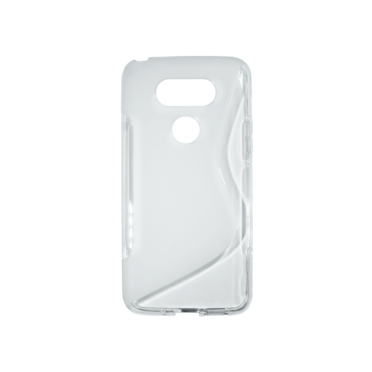 LG G5/G5 SE - Gumiran ovitek (TPU) - belo-prosojen SLine