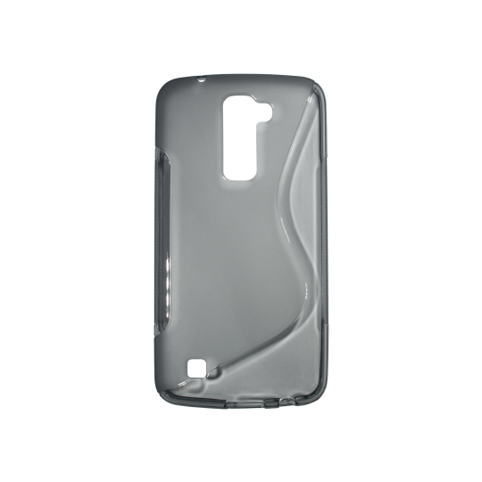 LG K10 - Gumiran ovitek (TPU) - sivo-prosojen SLine