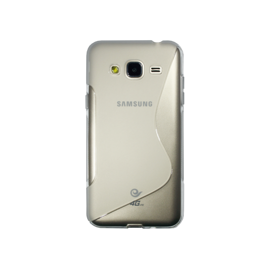 Samsung Galaxy J3 (2016) - Gumiran ovitek (TPU) - belo-prosojen SLine