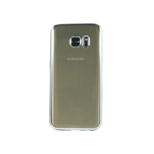 Samsung Galaxy S7 - Gumiran ovitek (TPUE) - rob srebrn