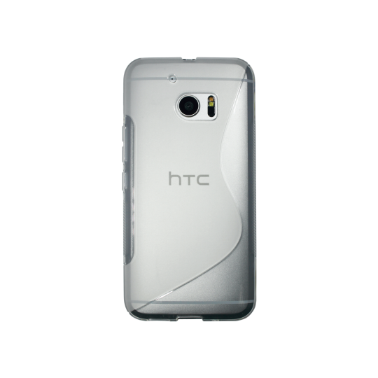 HTC 10/10 Lifestyle - Gumiran ovitek (TPU) - belo-prosojen SLine