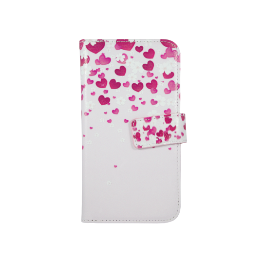 LG K10 - Preklopna torbica (WLGPD) - Pink hearts