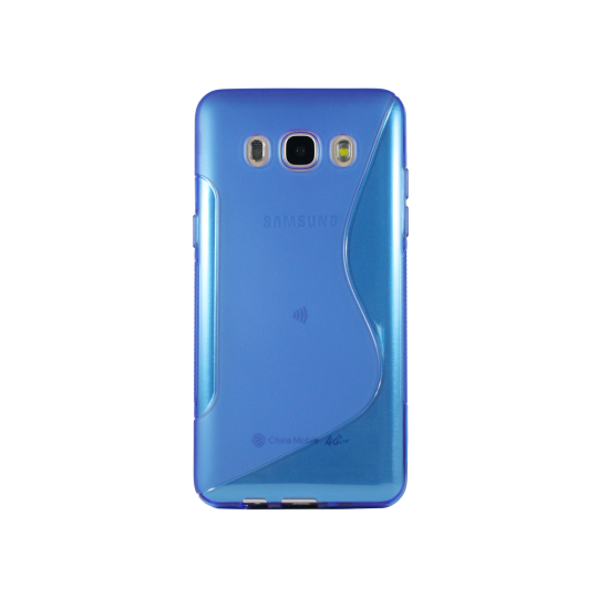 Samsung Galaxy J5 (2016) - Gumiran ovitek (TPU) - modro-prosojna SLine