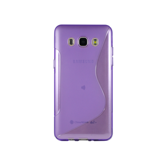 Samsung Galaxy J5 (2016) - Gumiran ovitek (TPU) - vijolično-prosojen SLine