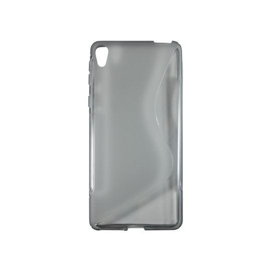 Sony Xperia E5 - Gumiran ovitek (TPU) - sivo-prosojen SLine