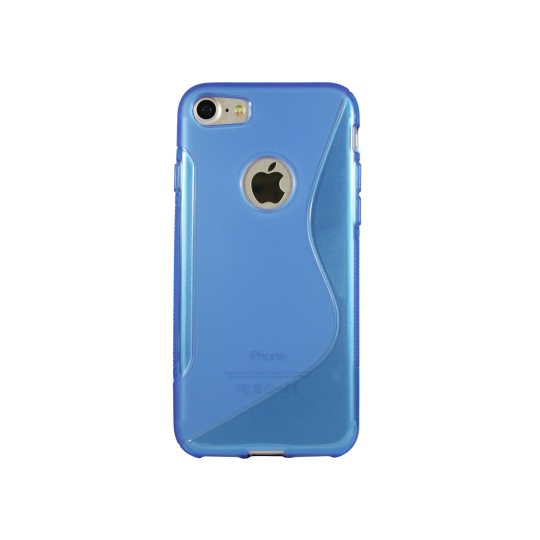 Apple iPhone 7/8 - Gumiran ovitek (TPU) - modro-prosojen SLine