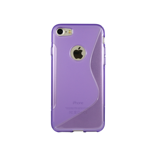 Apple iPhone 7/8 - Gumiran ovitek (TPU) - vijolično-prosojen SLine