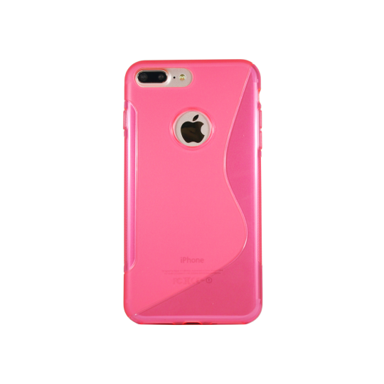 Apple iPhone 7 Plus/8 Plus - Gumiran ovitek (TPU) - roza-prosojen SLine