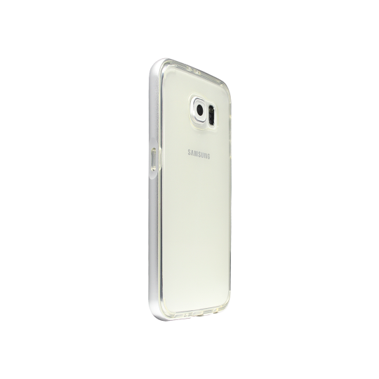 Samsung Galaxy S6 - Gumiran ovitek (TPU+ALU) - srebrn