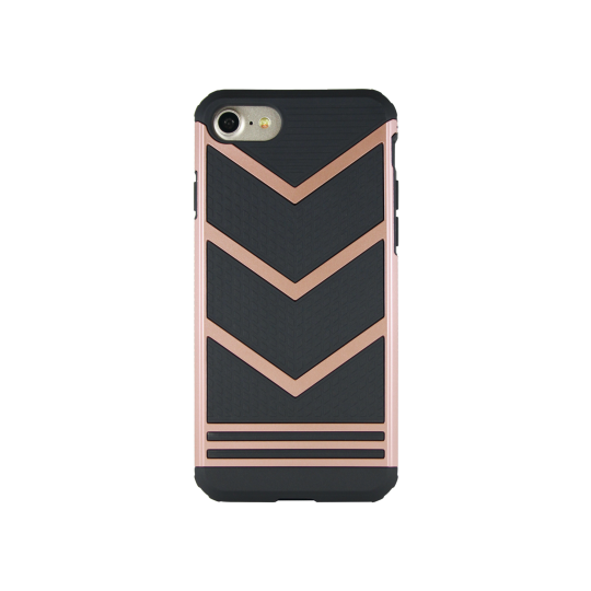 Apple iPhone 7/8/SE (2020)/SE (2022) - Gumiran ovitek (ARM-03) - roza-zlat