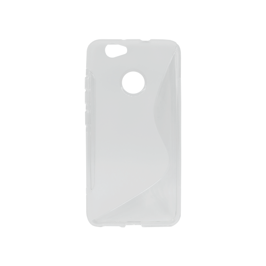Huawei nova - Gumiran ovitek (TPU) - belo-prosojen SLine