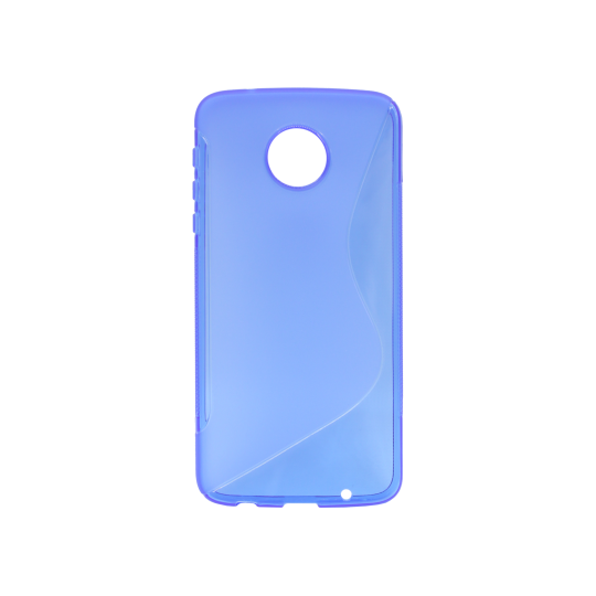 Motorola Moto Z Play - Gumiran ovitek (TPU) - modro-prosojen SLine