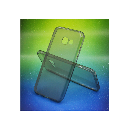Samsung Galaxy A3 (2017) - Gumiran ovitek (TPUA) - sivo-prosojen