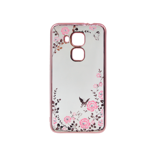 Huawei nova plus - Gumiran ovitek (TPUE) - roza rob - roza rožice