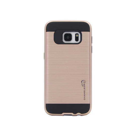 Samsung Galaxy S7 - Gumiran ovitek (ARM-01) - roza-zlat