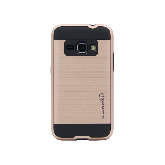 Samsung Galaxy J1 (2016) - Gumiran ovitek (ARM-01) - roza-zlat