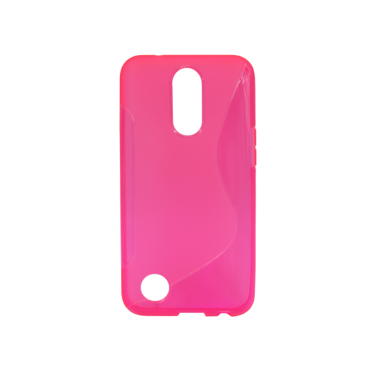 LG K10 (2017) - Gumiran ovitek (TPU) - roza-prosojen SLine