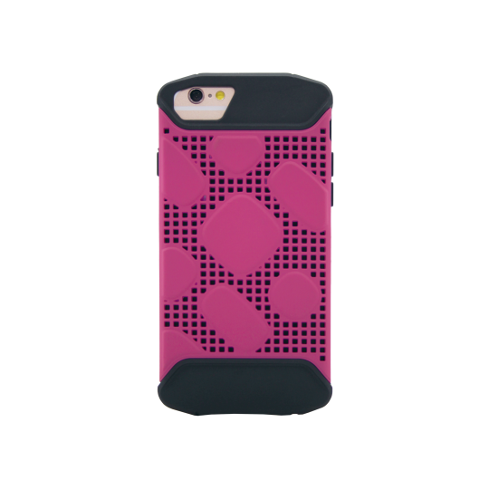 Apple iPhone 8/7/6/6S - Okrasni pokrovček (72) - črn & temno roza