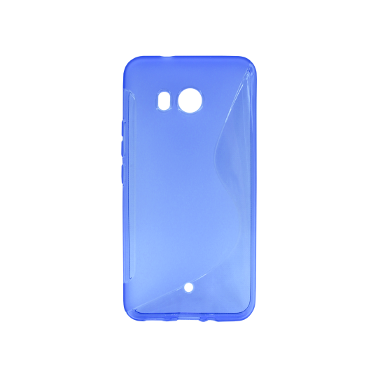 HTC U11 - Gumiran ovitek (TPU) - modro-prosojen SLine