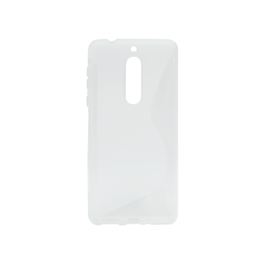 Nokia 5 - Gumiran ovitek (TPU) - belo-prosojen SLine