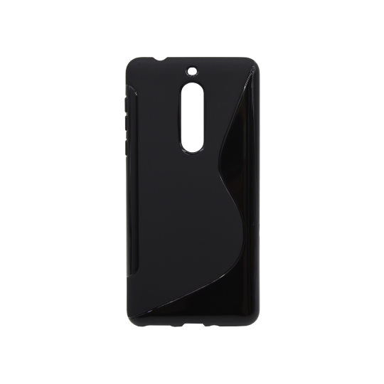 Nokia 5 - Gumiran ovitek (TPU) - črn SLine