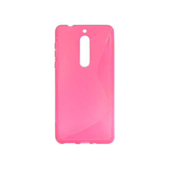 Nokia 5 - Gumiran ovitek (TPU) - roza-prosojen SLine