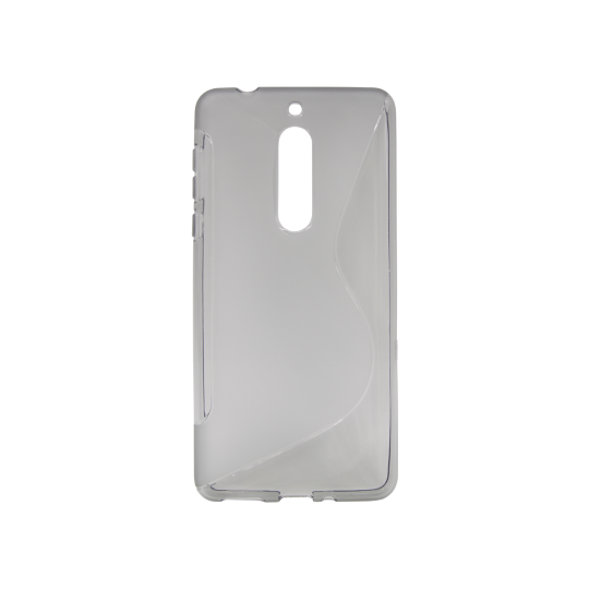 Nokia 5 - Gumiran ovitek (TPU) - sivo-prosojen SLine