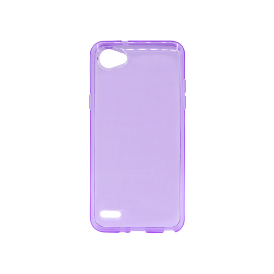 LG Q6 - Gumiran ovitek (TPU) - vijolično-prosojen svetleč