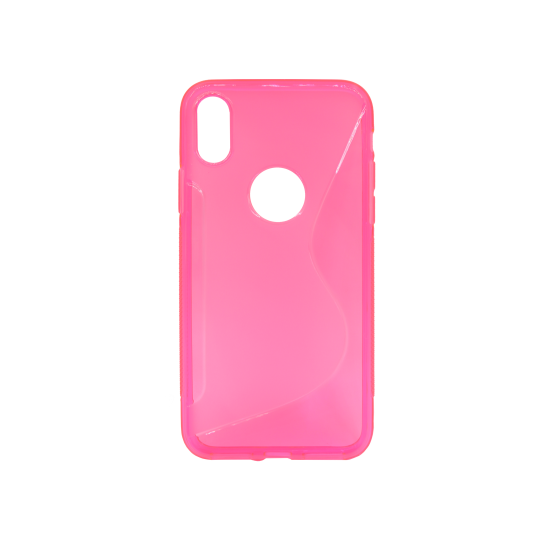Apple iPhone X / XS - Gumiran ovitek (TPU) - roza-prosojen SLine