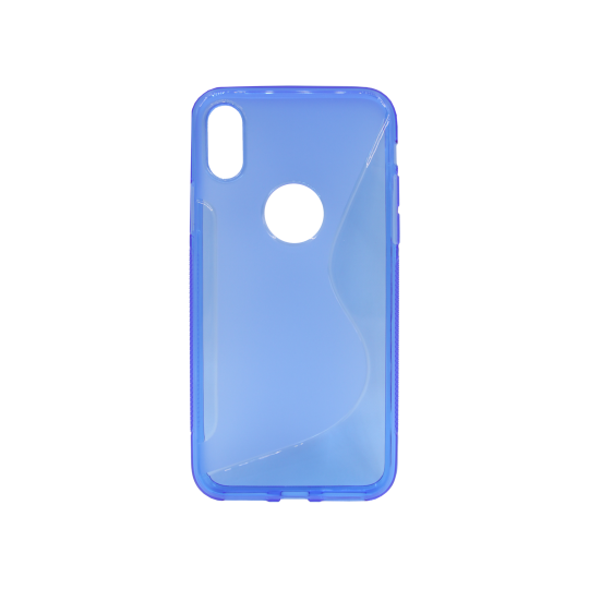 Apple iPhone X / XS - Gumiran ovitek (TPU) - modro-prosojen SLine