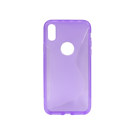 Apple iPhone X / XS - Gumiran ovitek (TPU) - vijolično-prosojen SLine