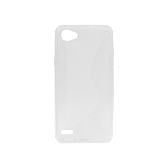 LG Q6 - Gumiran ovitek (TPU) - belo-prosojen CS-Type