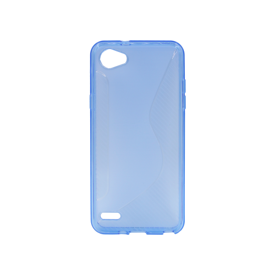 LG Q6 - Gumiran ovitek (TPU) - modro-prosojen CS-Type