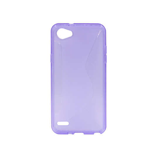 LG Q6 - Gumiran ovitek (TPU) - vijolično-prosojen CS-Type
