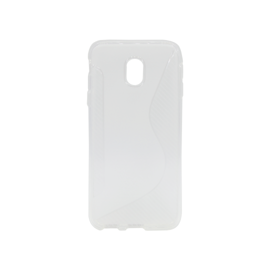 Samsung Galaxy J3 (2017) - Gumiran ovitek (TPU) - belo-prosojen CS-Type