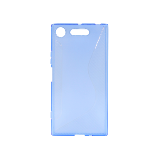 Sony Xperia XZ1 - Gumiran ovitek (TPU) - modro-prosojen CS-Type