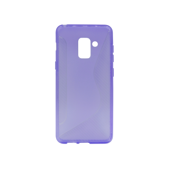 Samsung Galaxy A8 (2018) - Gumiran ovitek (TPU) - vijolično-prosojen CS-Type