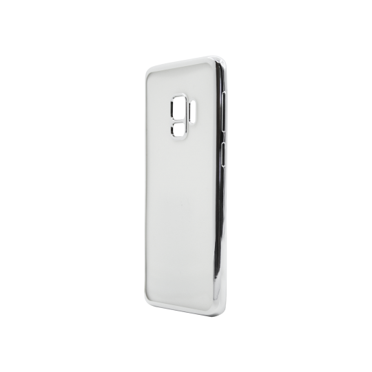 Samsung Galaxy S9 - Gumiran ovitek (TPUE) - rob srebrn