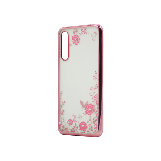 Huawei P20 Pro - Gumiran ovitek (TPUE) - roza rob - roza rožice