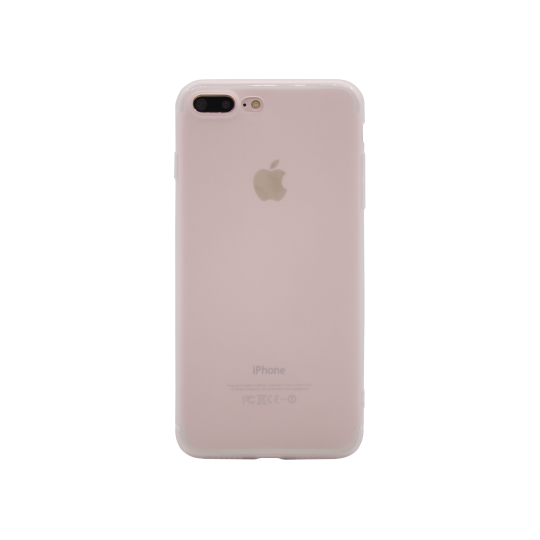 Apple iPhone 7/8 Plus - Gumiran ovitek (TPU) - belo-prosojen MATT