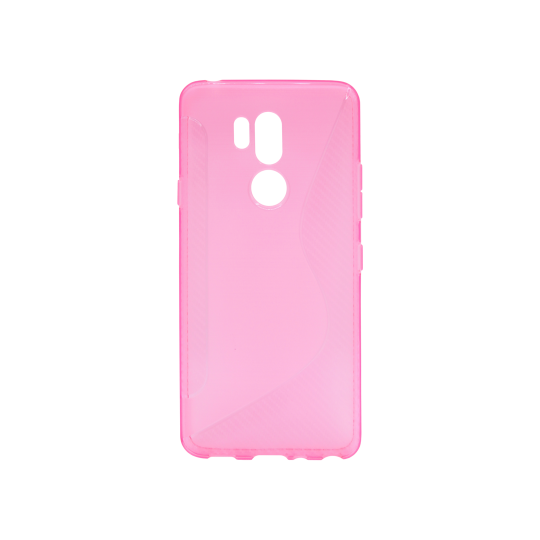 LG G7 ThinQ - Gumiran ovitek (TPU) - roza-prosojen CS-Type