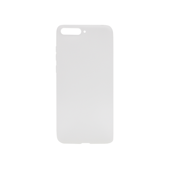 Huawei Y6 (2018) - Gumiran ovitek (TPU) - belo-prosojen MATT