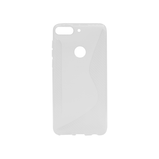 HTC Desire 12+ - Gumiran ovitek (TPU) - belo-prosojen CS-Type