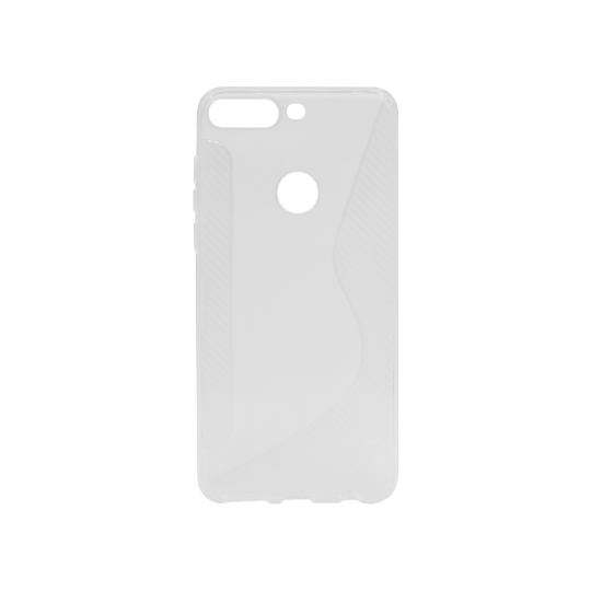 Huawei Y7 Prime (2018) - Gumiran ovitek (TPU) - belo-prosojen CS-Type