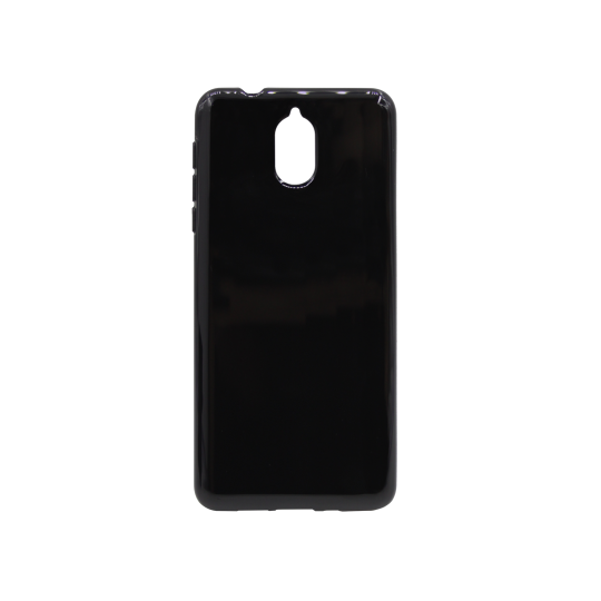 Nokia 3.1 - Gumiran ovitek (TPU) - črn svetleč